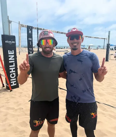 Beach volleyball game